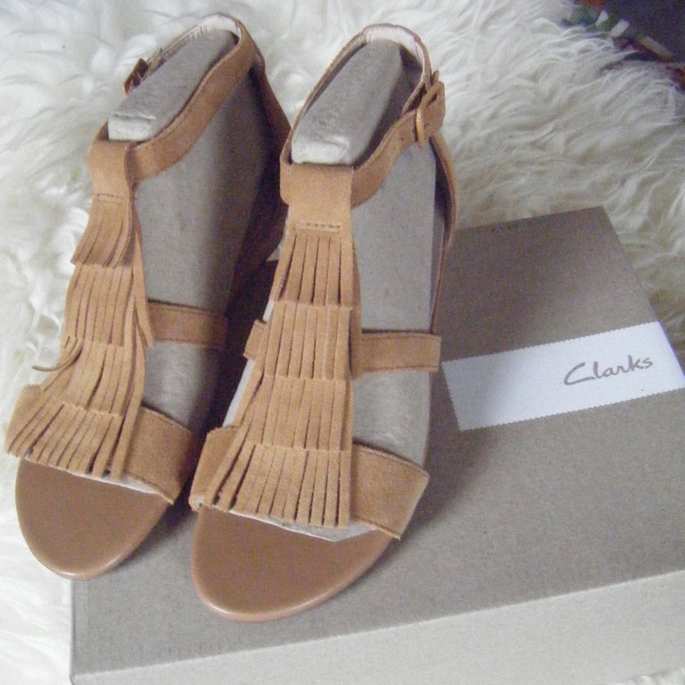Wedge Fringe Clarks Sandal